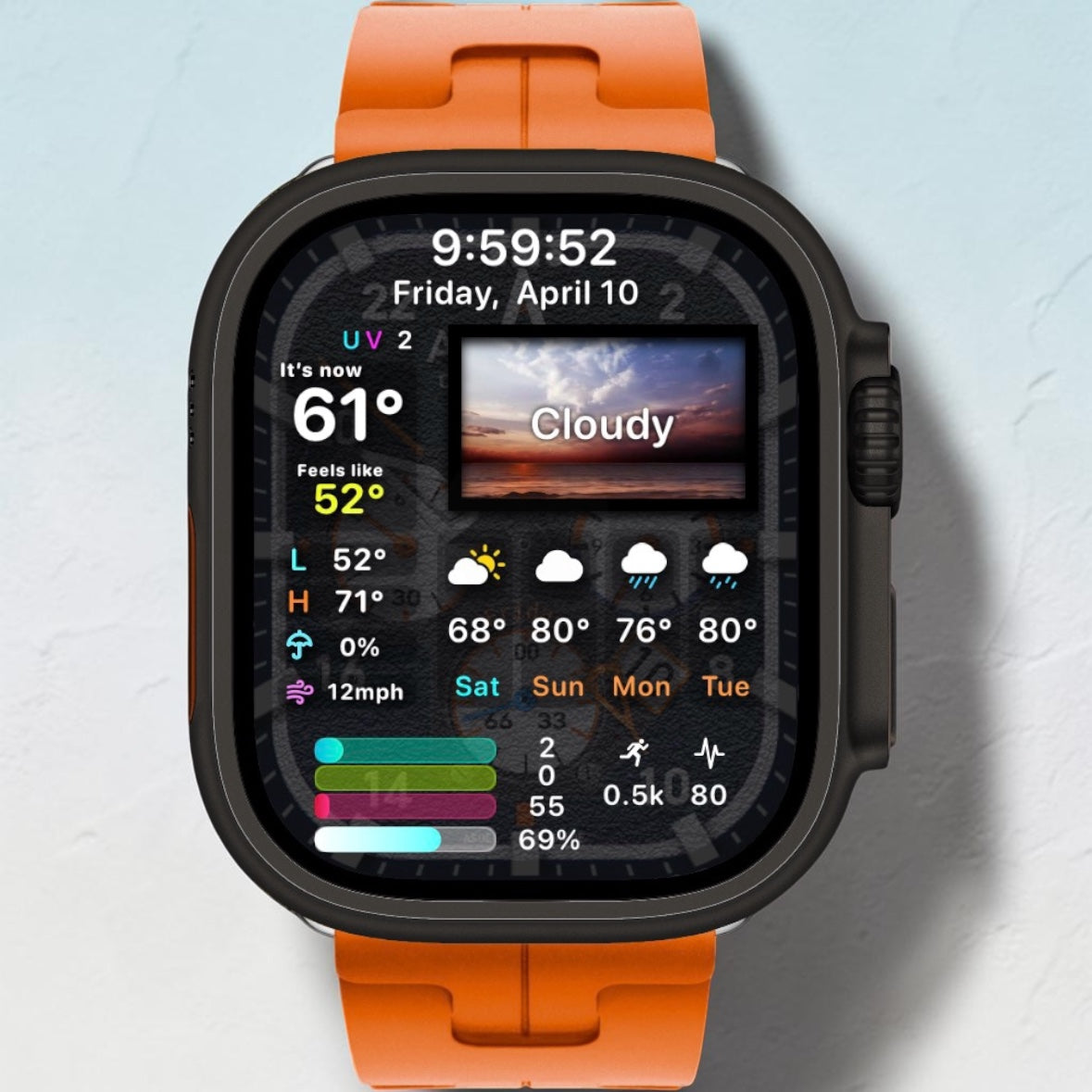AviatorCo Blue Ironhawk – Aviation Clockology Watch Face for Apple Watch (Ultra + Series)