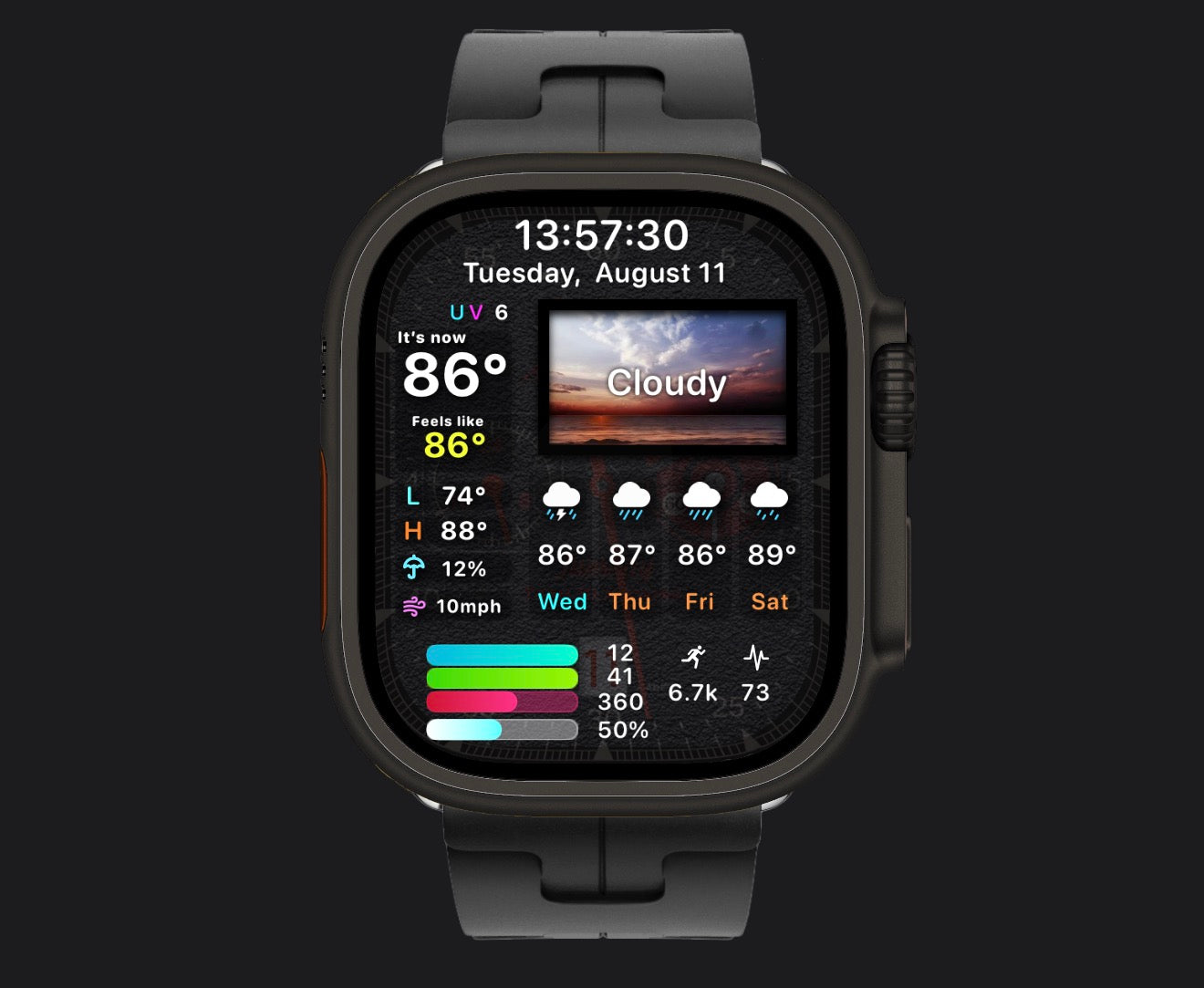 AviatorCo Team Blackwing – Aviation Apple Watch Face for Clockology | Ultra & Series