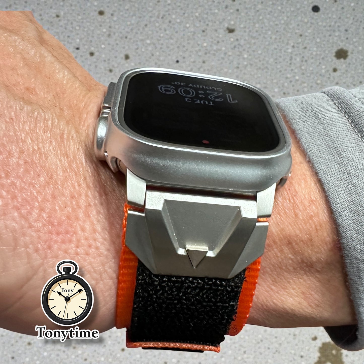 Apple Watch Ultra Modification Kit Summit Series – Nylon Strap + Silver Hardware band