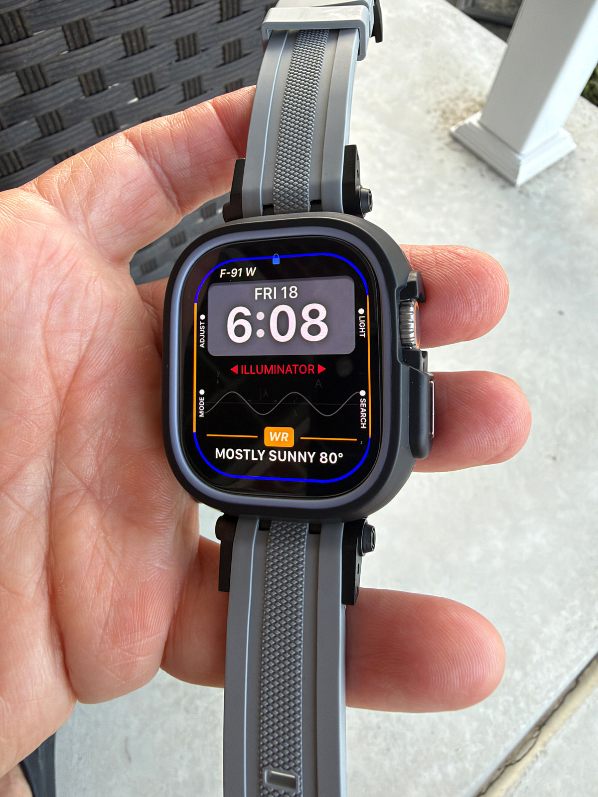 Granite Vector Sport Mod Kit for Apple Watch Ultra 49mm Black Gray Case & Band