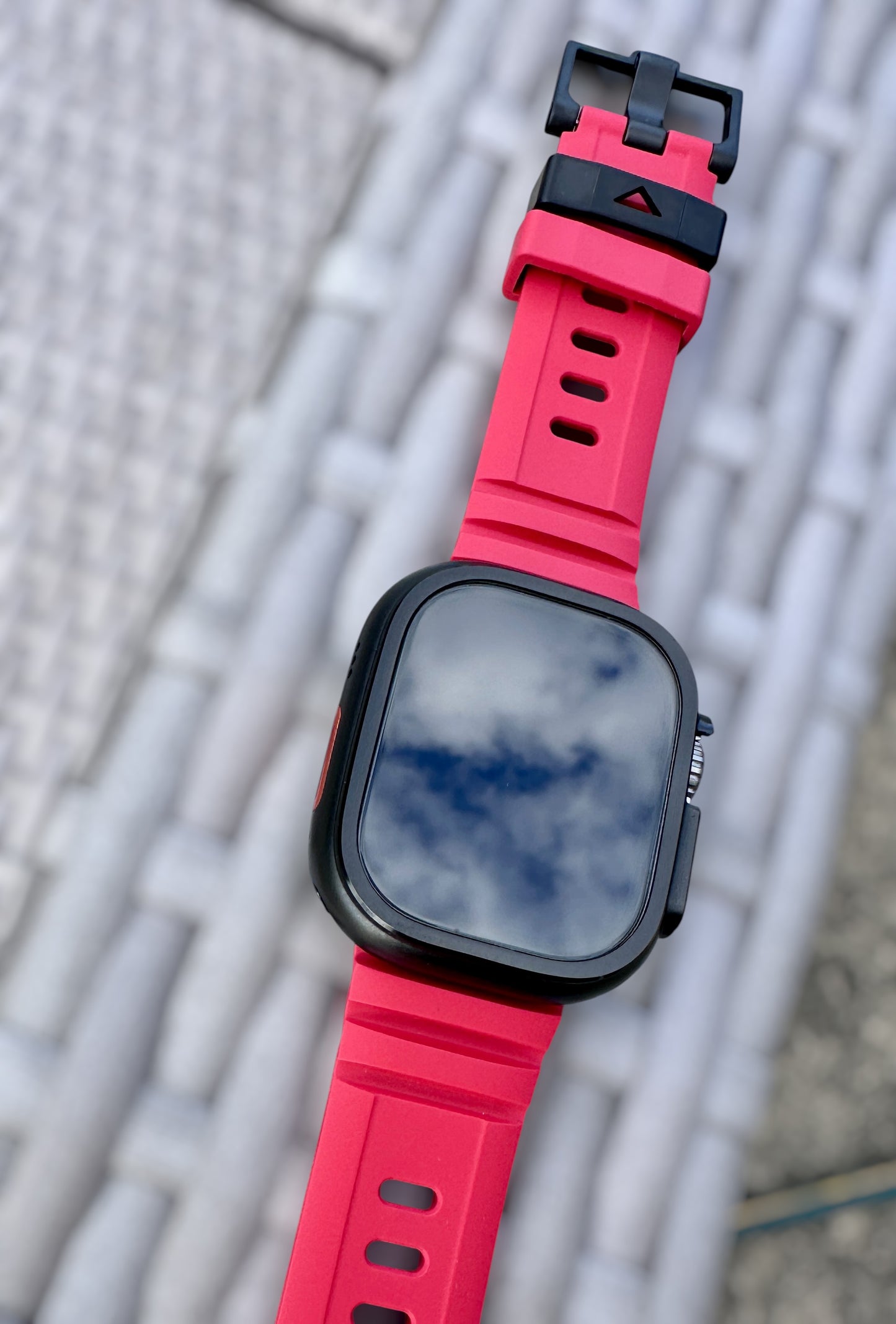 Titan Redline Armor Modification Kit for Apple Watch Ultra 49mm, Rugged Band-Armor Case