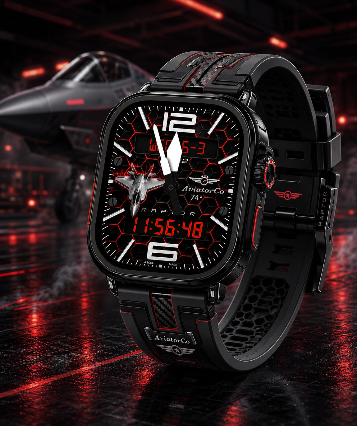 AviatorCo Raptor Ultra | Fighter Jet Apple Watch Face for Clockology 3 colorways
