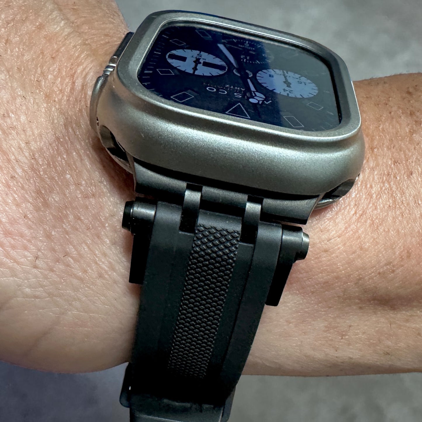 Titanium Sentinel Shadow Ultra Elite Modification Kit Apple Watch 49mm Case + Butterfly Clasp