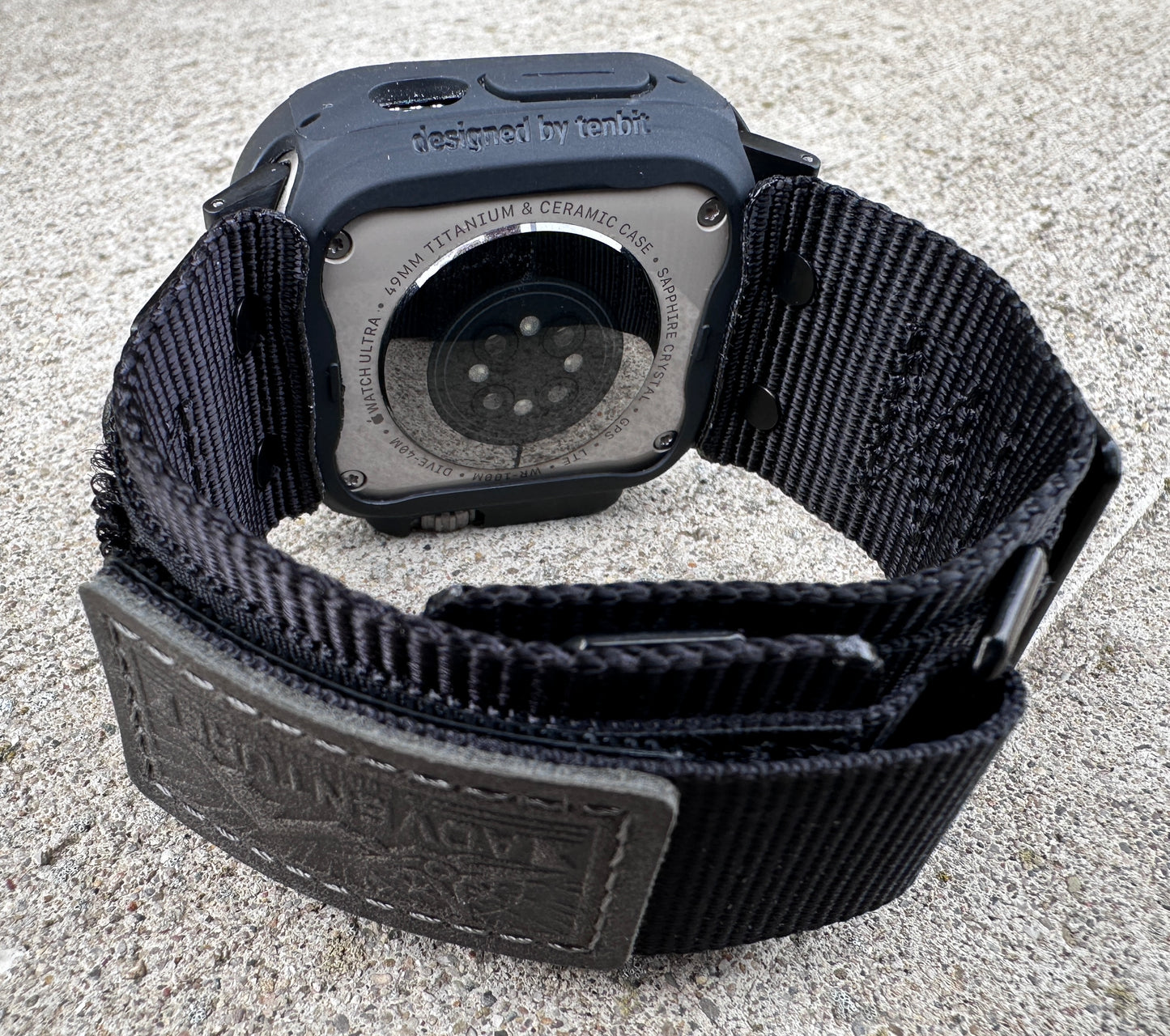 Apple Watch Ultra Stealth Recon Modification Kit Black Tactical Nylon Band TPU Case 49mm