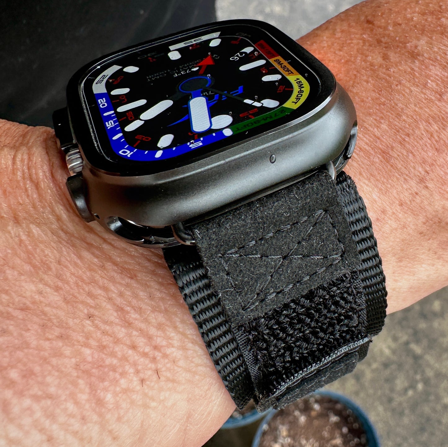 Apple Watch Ultra Stealth Forge Pro Mod Kit - Black Nylon Band+Armor CASE (49mm)