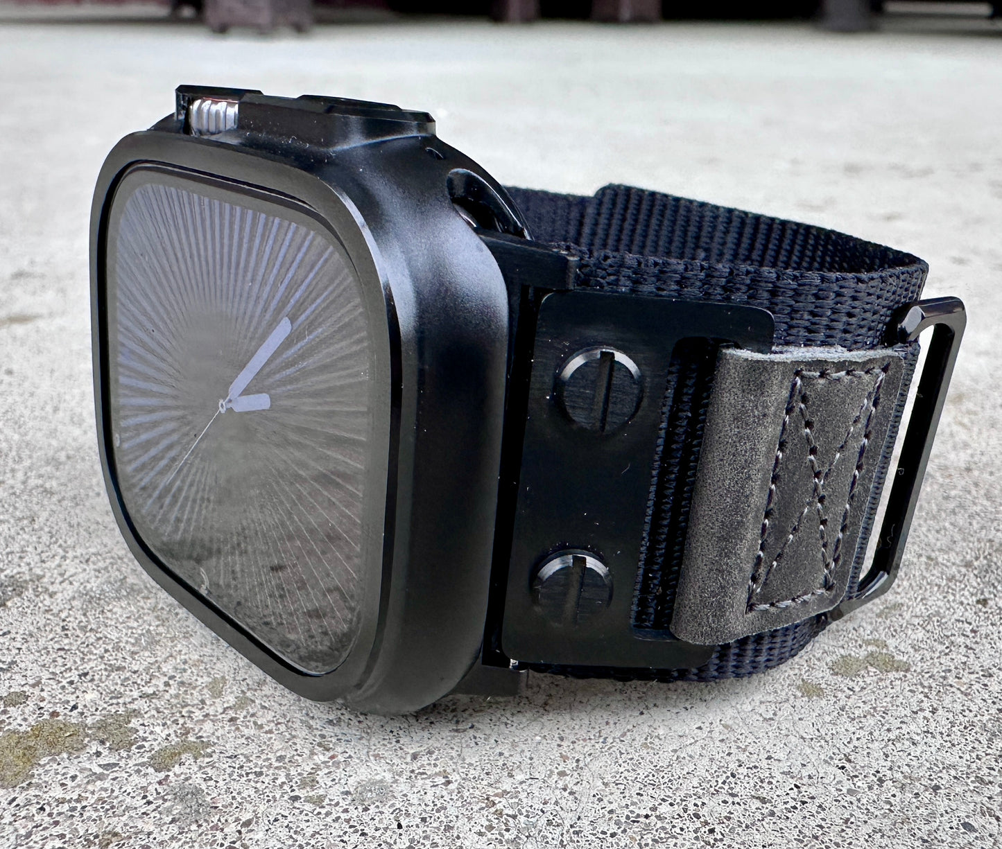 Apple Watch Ultra Armor Elite Modification Kit-Black Tactical Band + Metal Armor Case