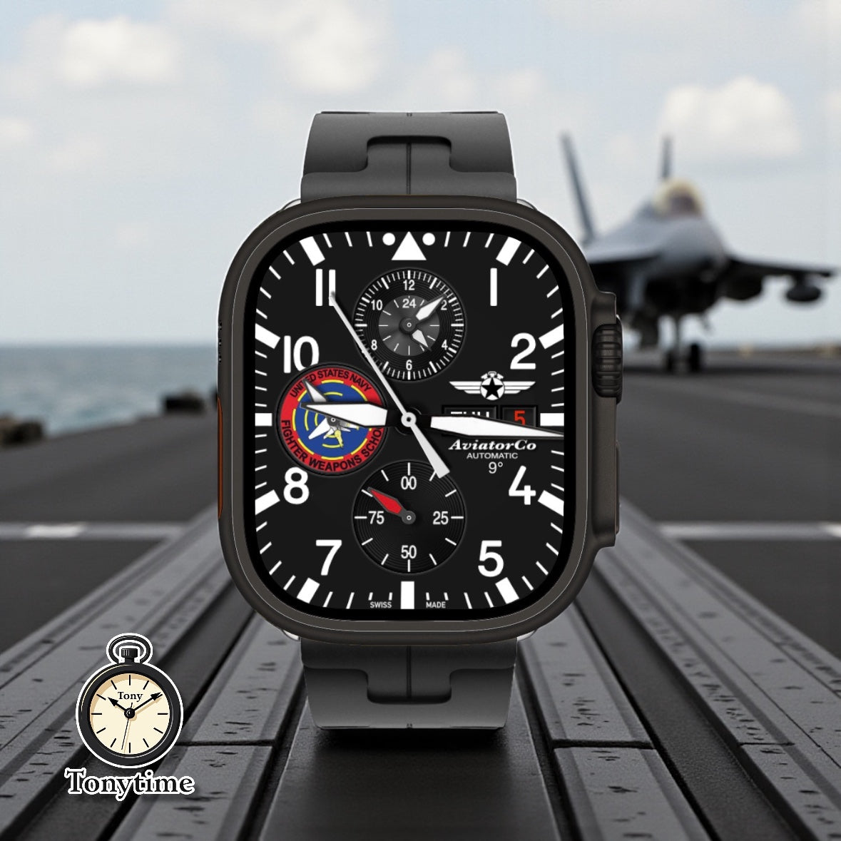 AviatorCo Carrier Strike – Aviation Watch Face for Apple Watch and Clockology