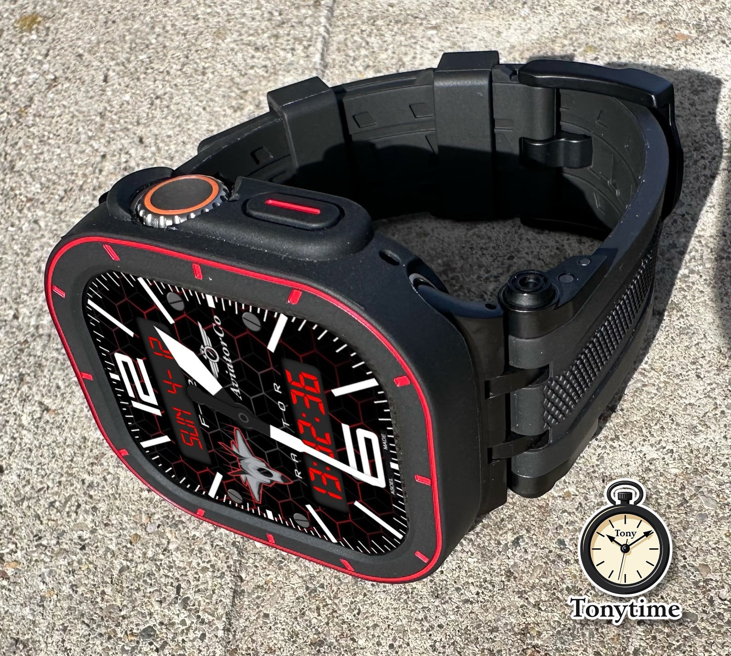 Phantom Active Redline Modification Kit-Apple Watch Ultra 49mm TPU Case + Sport Band