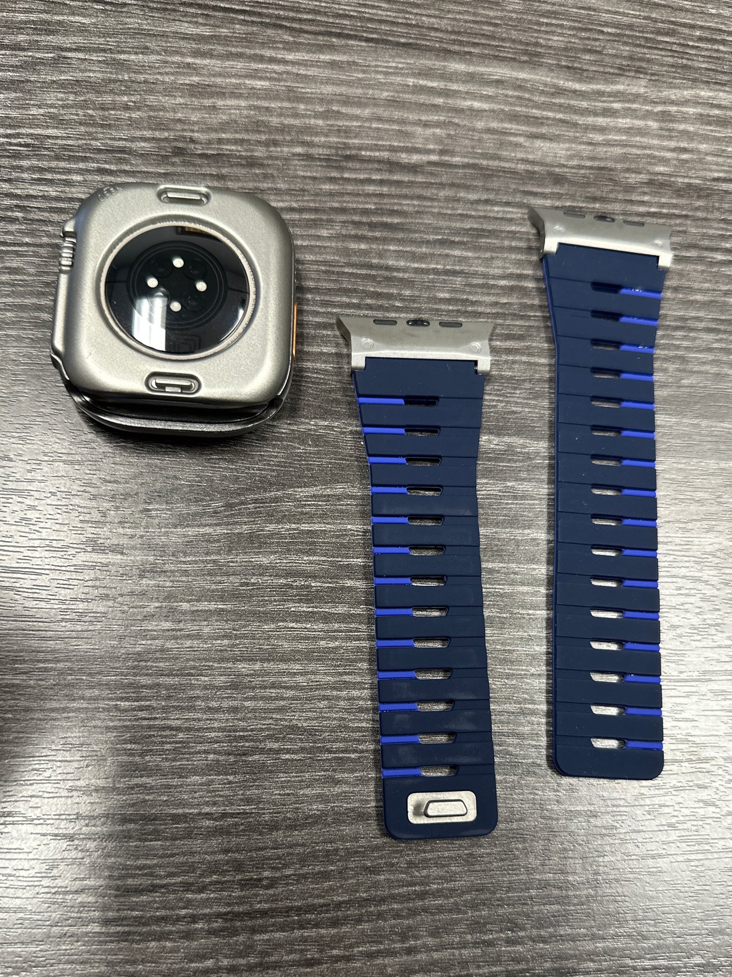 AeroFlex Piano Modification Kit Apple Watch Ultra 49mm Custom Blue Sport Band + Hard Case with Screen Protector