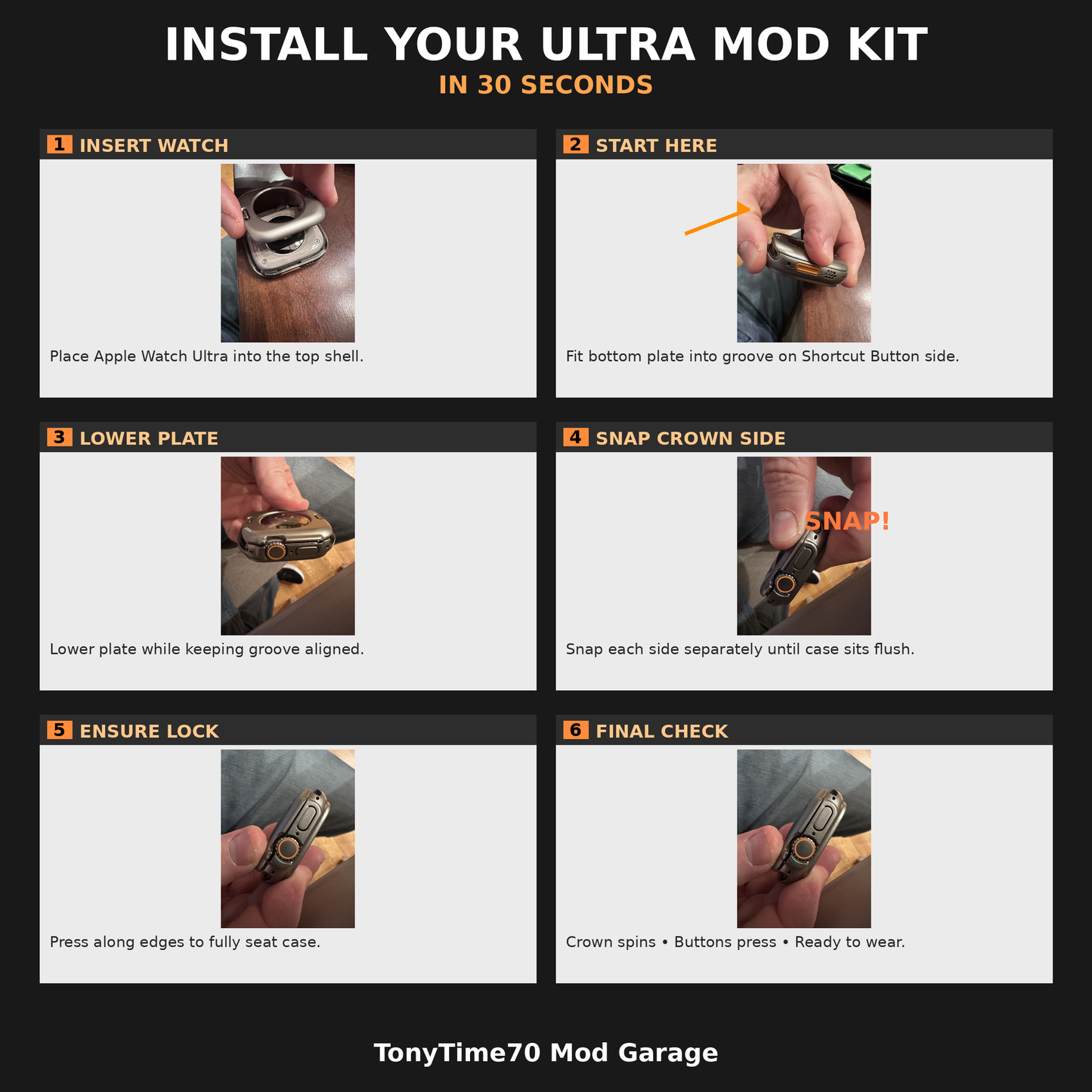 Alpine Titanium Modification Kit – Apple Watch Ultra (49mm)