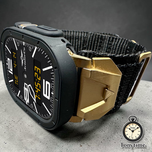 Apple Watch Ultra Stealth Vanguard Modification Kit-Black Nylon Band + Rugged TPU Case