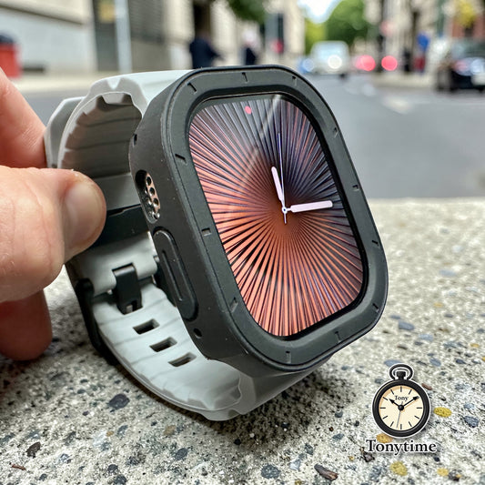 Slate Tactical Modification Kit Apple Watch Ultra 49mm Gray Rugged Band Black TPU Case