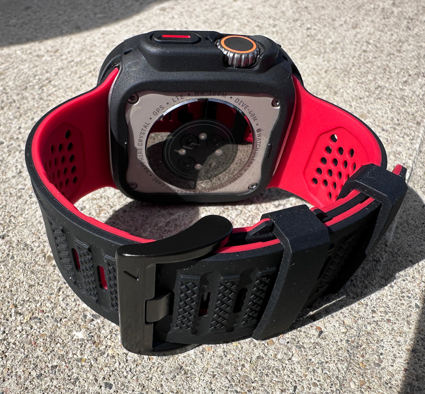Phantom Active Redline Modification Kit-Apple Watch Ultra 49mm TPU Case + Sport Band
