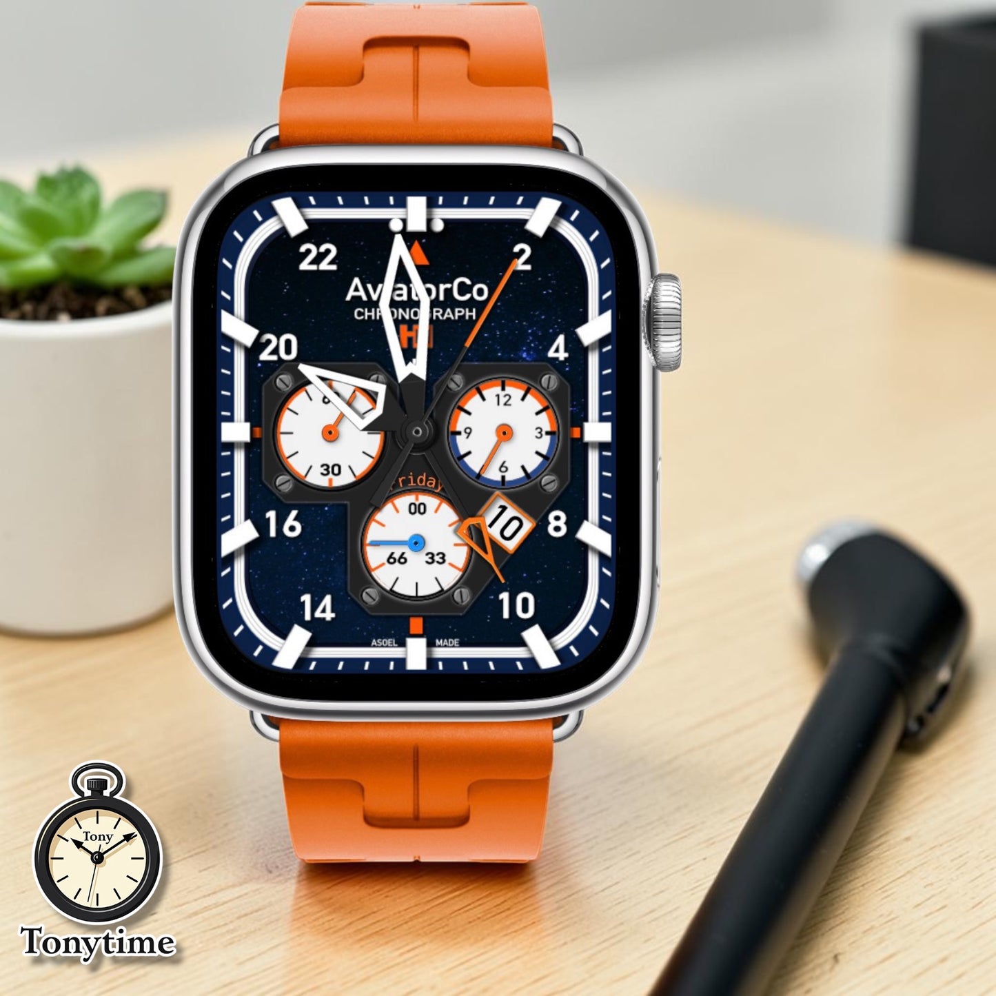 AviatorCo Blue Ironhawk – Aviation Clockology Watch Face for Apple Watch (Ultra + Series)