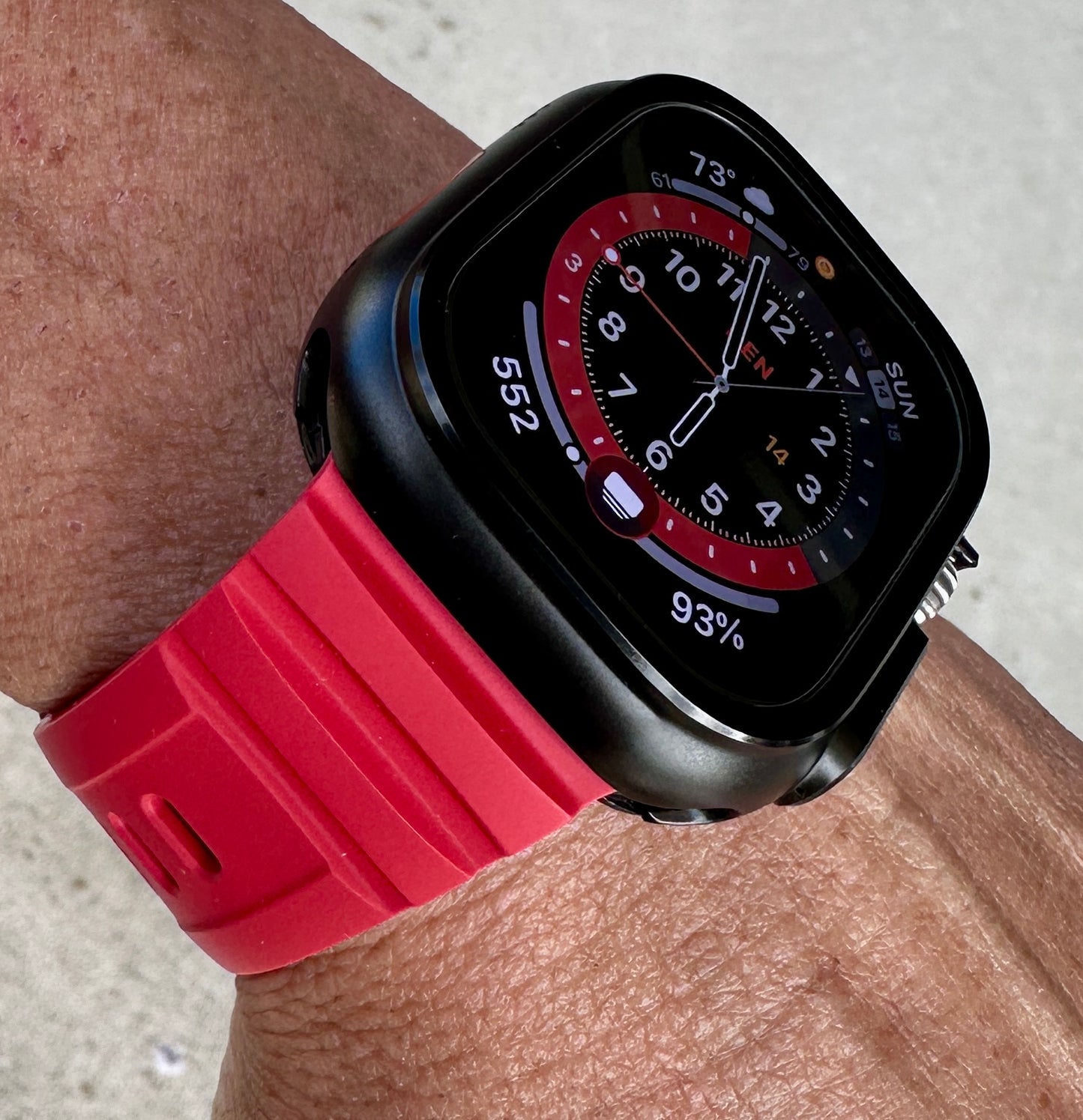 Titan Redline Armor Modification Kit for Apple Watch Ultra 49mm, Rugged Band-Armor Case