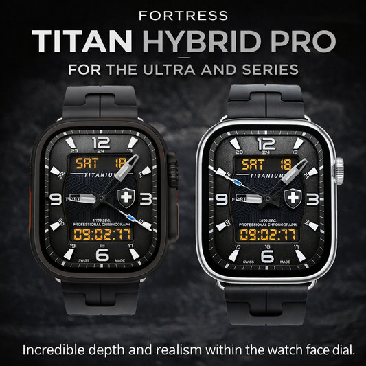 Fortress Titan Hybrid Pro Clockology Watch Face (Ultra & Series)  Advanced Hybrid Chronograph Design with Deep Dial Realism