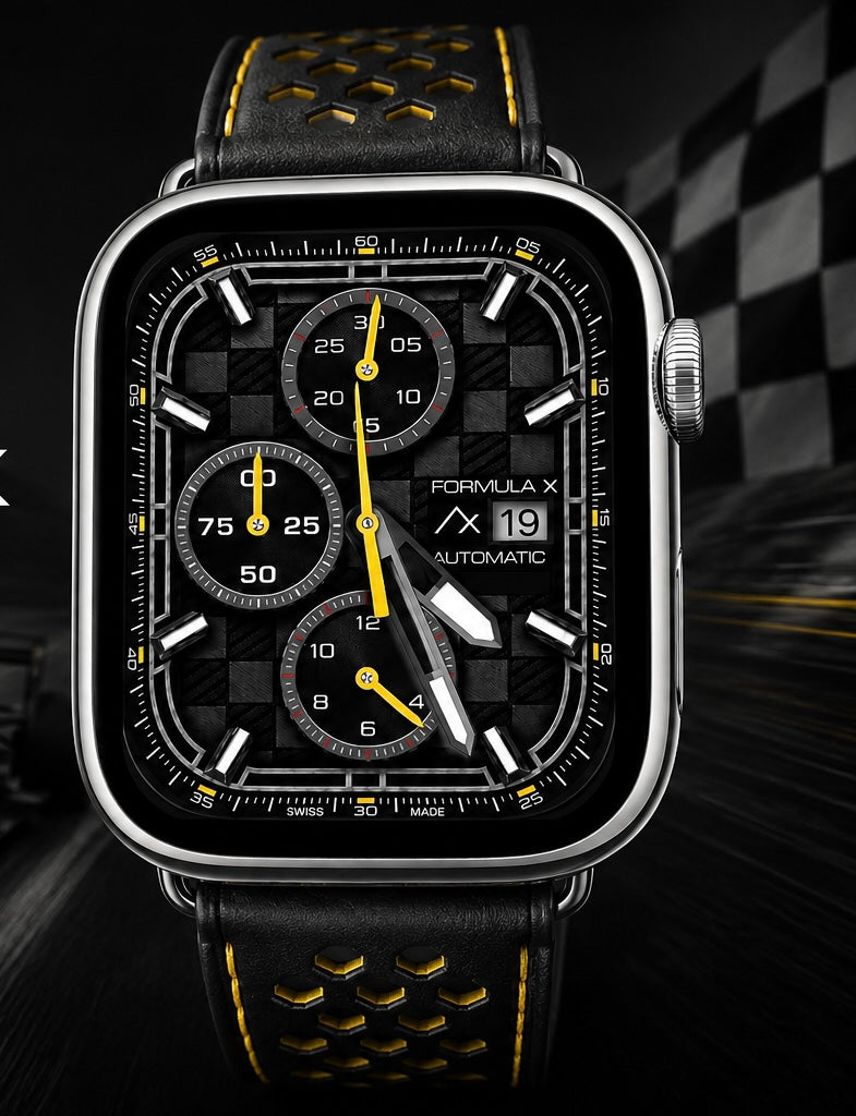 AxisCo Formula X – Performance Chronograph Apple Watch Face for Clockology