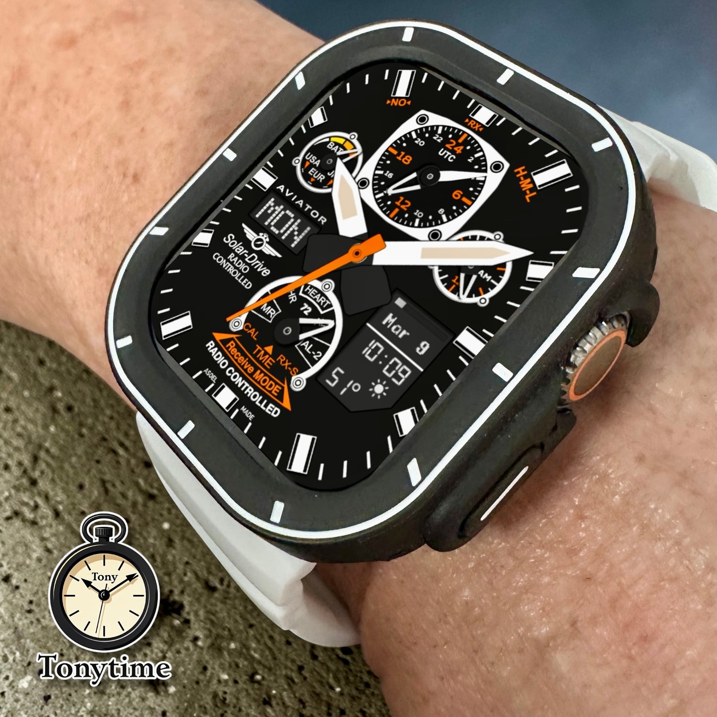 Phantom Glow Ultra Modification Kit – Apple Watch Ultra 49mm Case + Glow in the Dark Band