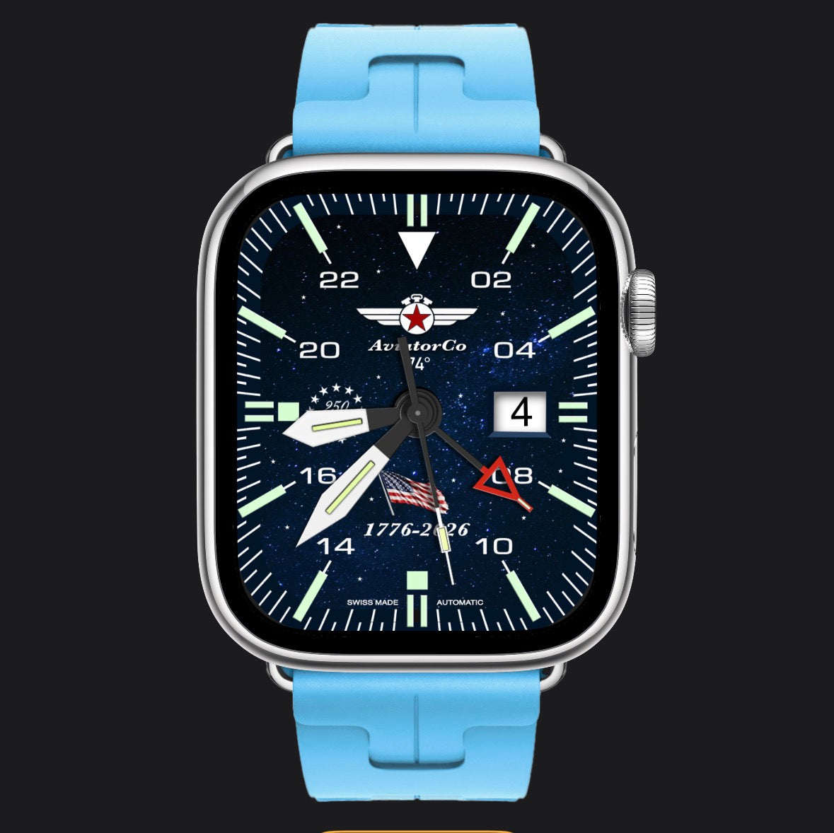 AviatorCo 250th Anniversary Edition | Patriotic Pilot Apple Watch Face for Clockology | Tonytime70