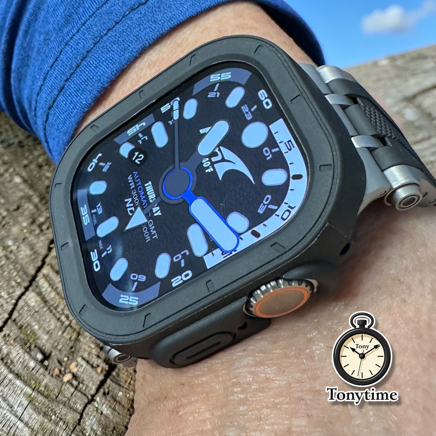 Titanium Sentinel Stealth – Ultra Elite Modification Kit built for the Apple Watch Ultra 49mm