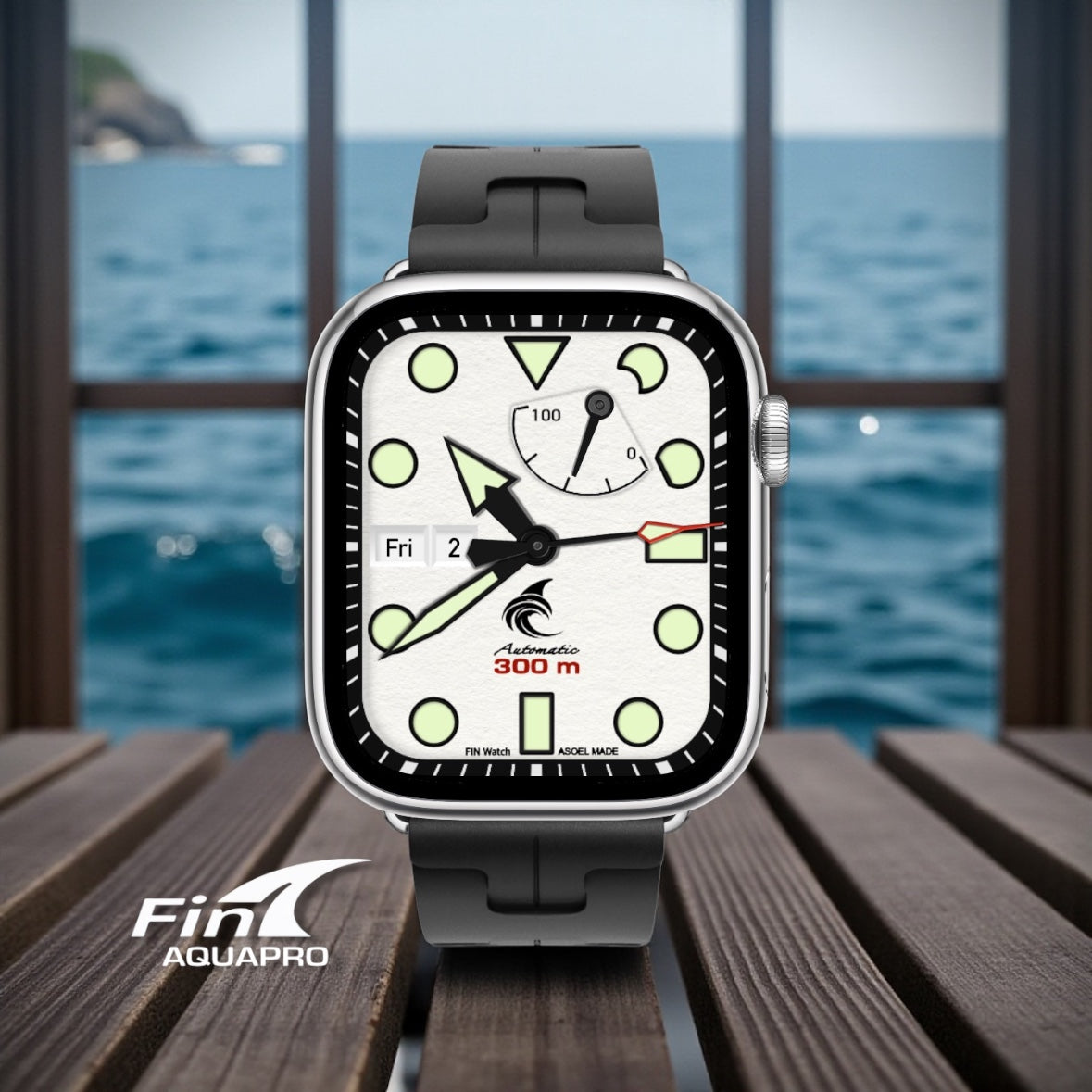 Fin Saturation Pro Diver White – Clockology Watch Face