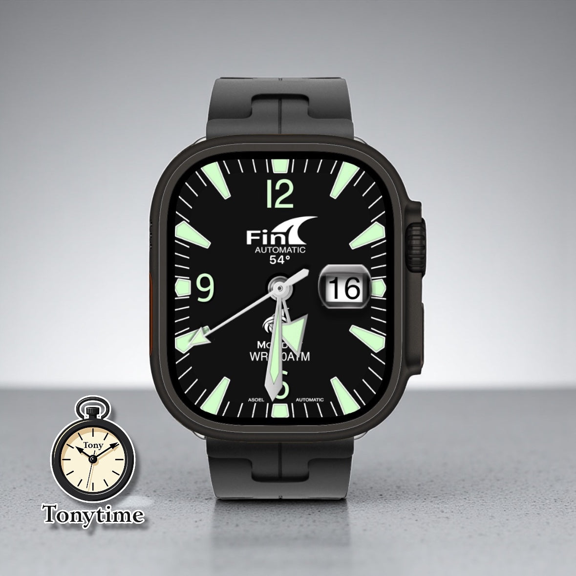 Fin Allsport Heritage Automatic Watch Face for Apple Watch Ultra & Series | Clockology