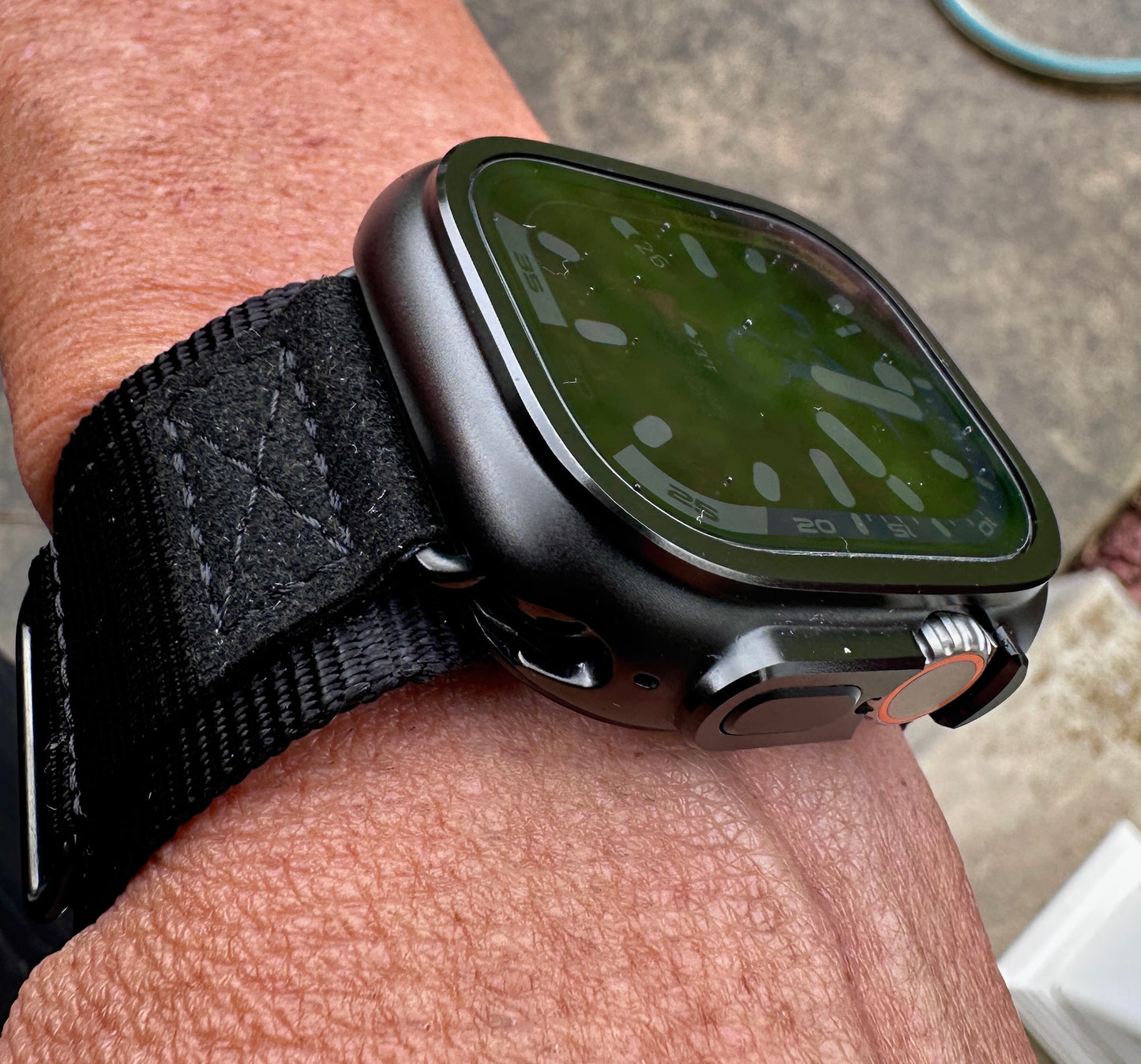 Apple Watch Ultra Stealth Forge Pro Mod Kit - Black Nylon Band+Armor CASE (49mm)