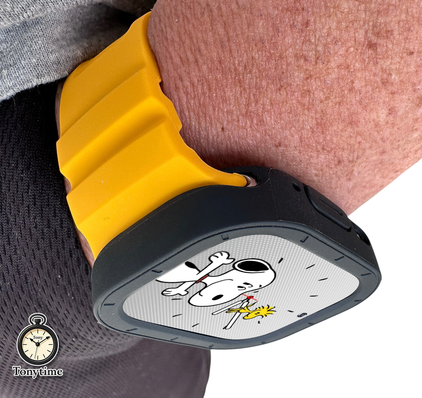 Hazard Tactical Modification Kit Apple Watch Ultra 49mm Yellow Rugged Band Black TPU Case