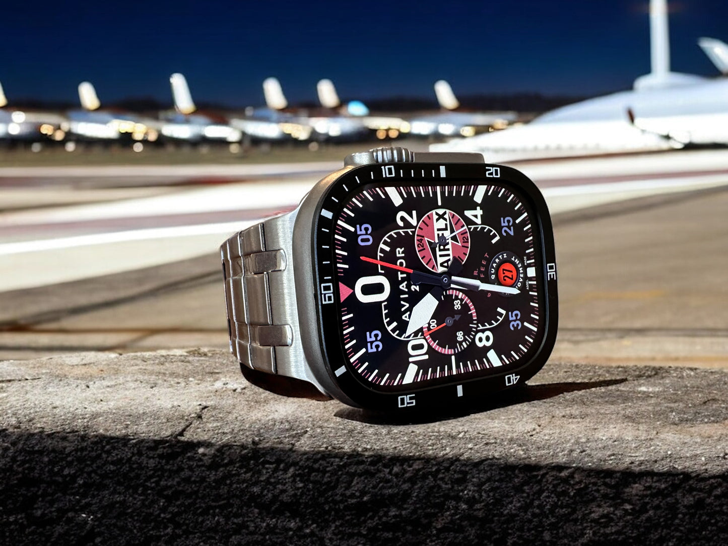 AviatorCo® AirFLX – Modern Aviation Apple Watch Face (Clockology)