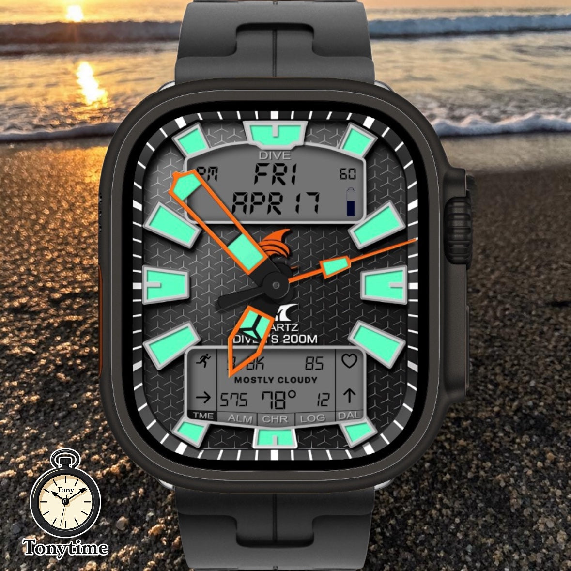 Fin Ops Mission Ultra Diver Clockology Watch face – Special Edition (Ultra Optimized + Night Mode)