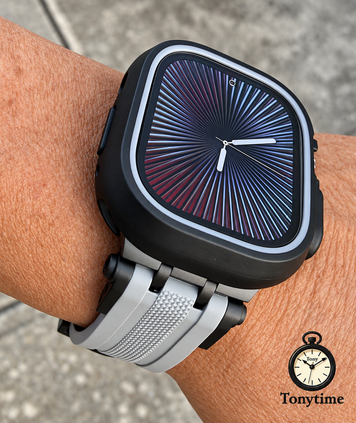 Granite Vector Sport Mod Kit for Apple Watch Ultra 49mm Black Gray Case & Band