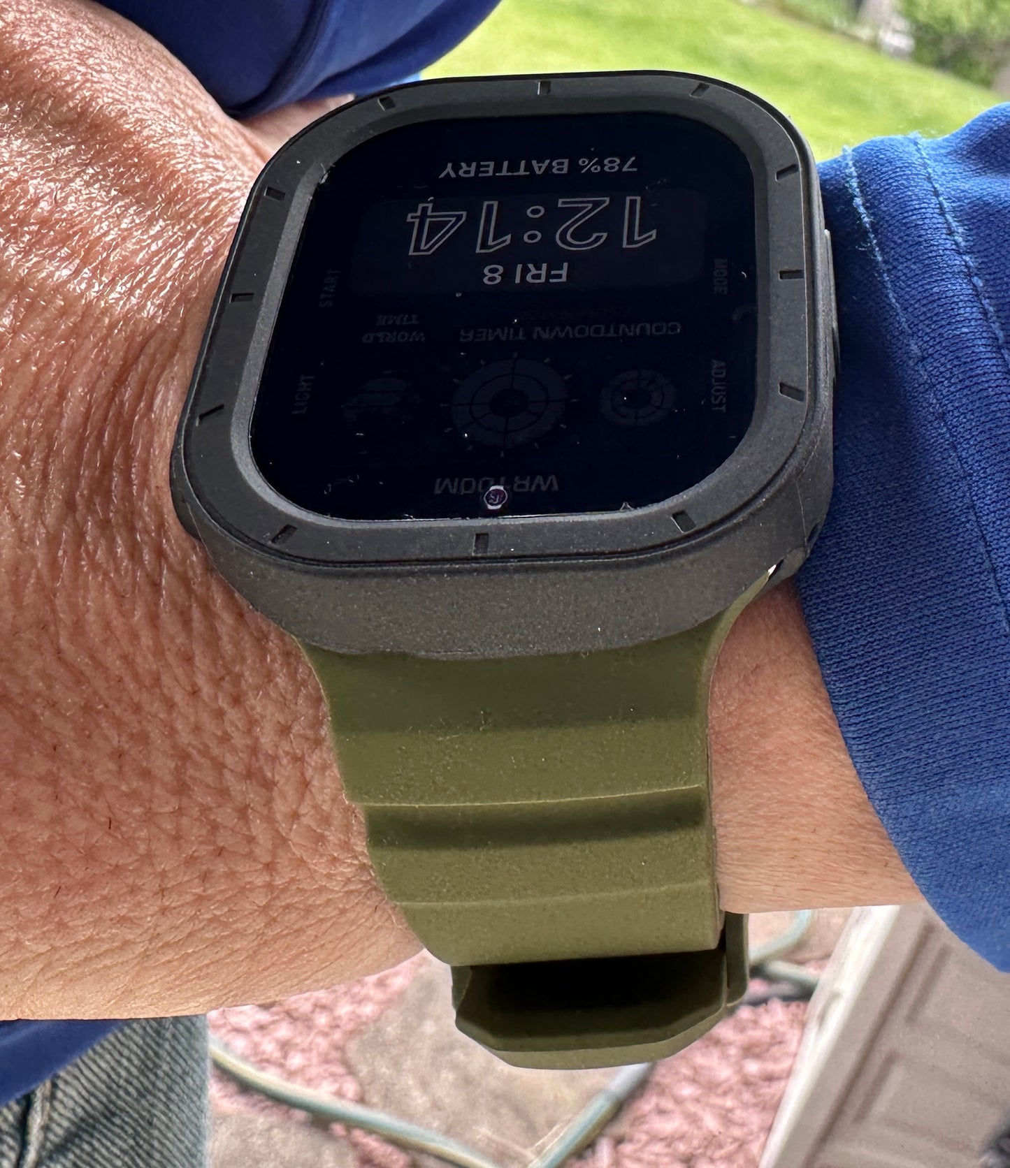Ranger Tactical Modification Kit Apple Watch Ultra 49mm Green Rugged Band Black TPU Case