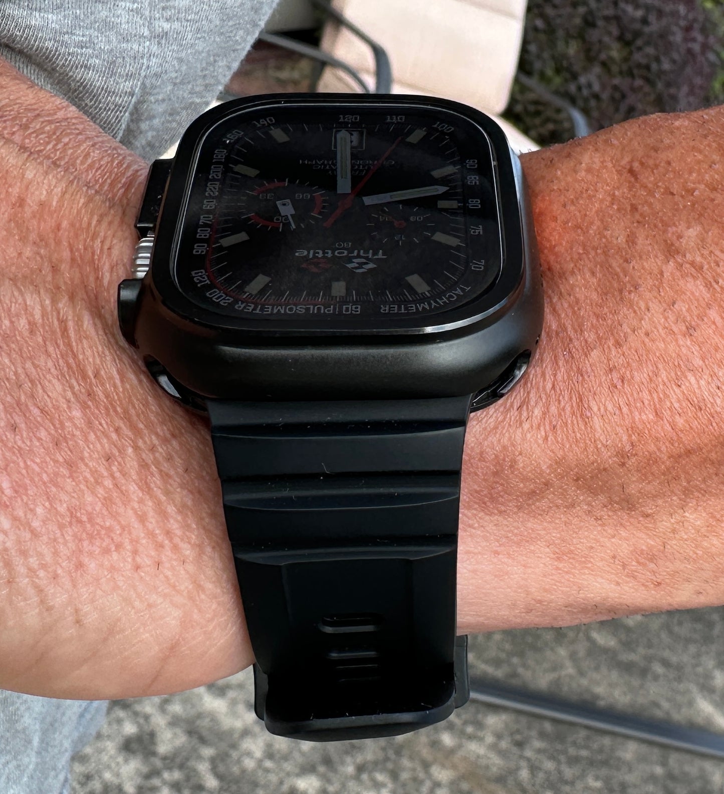 Apple Watch Ultra Stealth Pro Armor Modification Kit Black Band + Screen Protector
