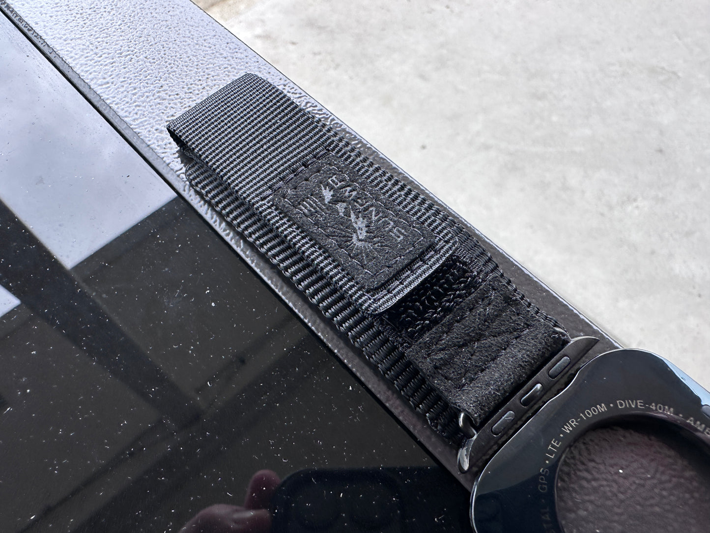 Apple Watch Ultra Stealth Forge Pro Mod Kit - Black Nylon Band+Armor CASE (49mm)