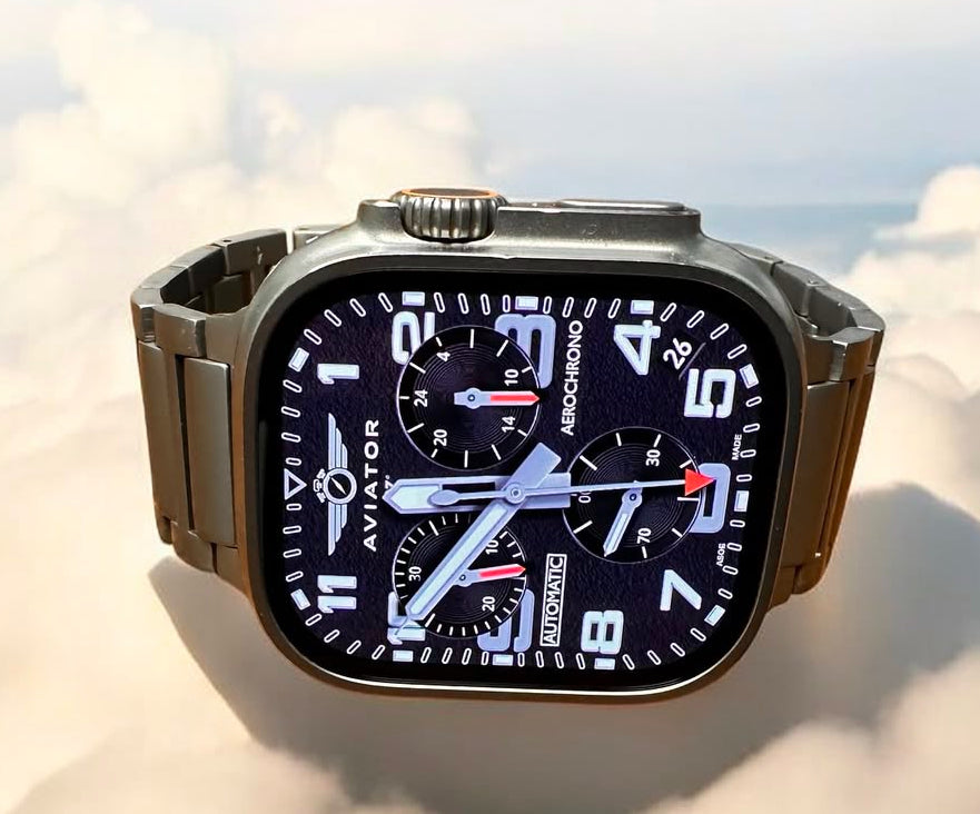 AviatorCo® AeroChrono – Aviation-Inspired Apple Watch Face (Clockology)