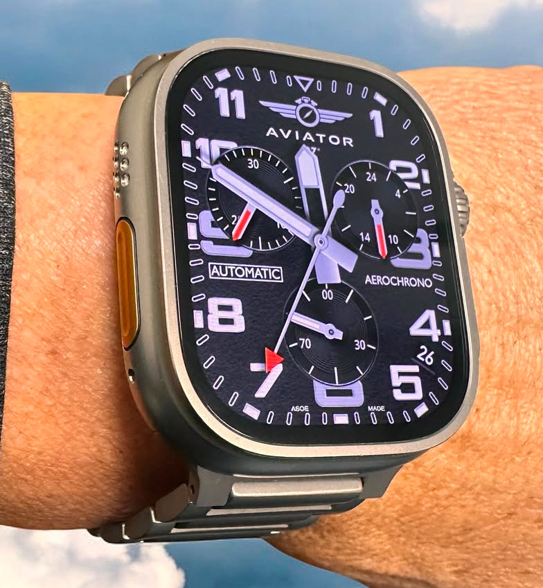 AviatorCo® AeroChrono – Aviation-Inspired Apple Watch Face (Clockology)