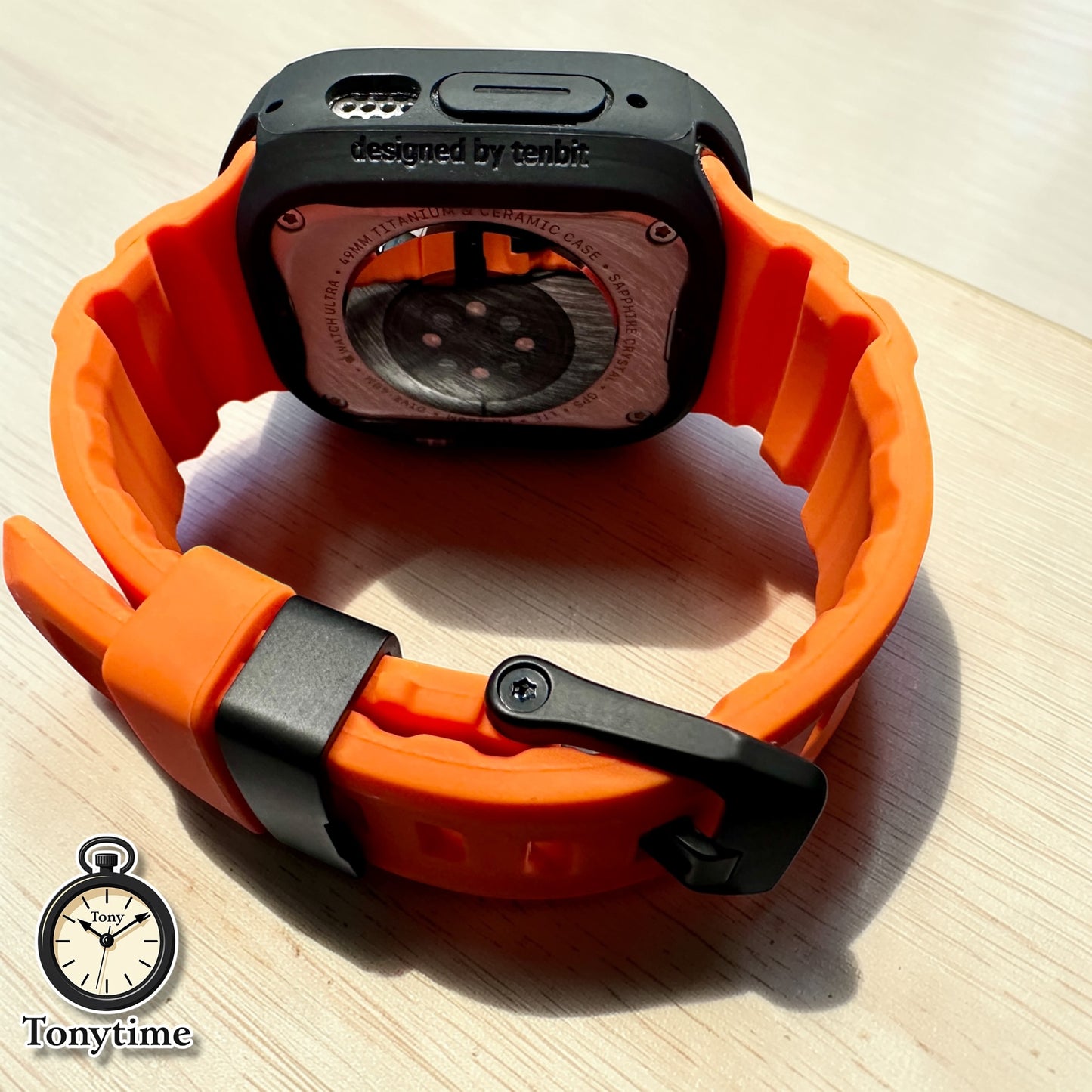 Blaze Tactical Modification Kit Apple Watch Ultra 49mm Orange Rugged Band Black TPU Case