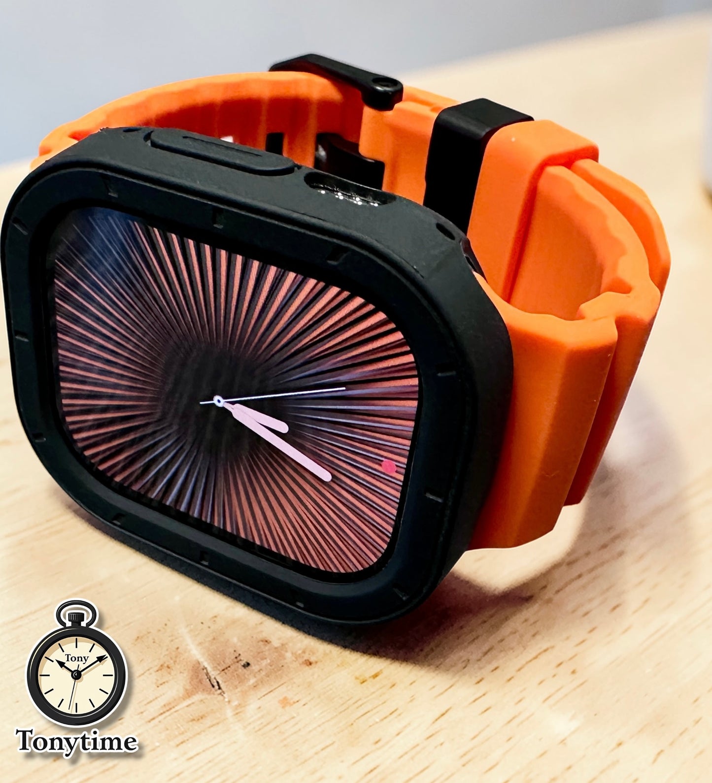 Blaze Tactical Modification Kit Apple Watch Ultra 49mm Orange Rugged Band Black TPU Case