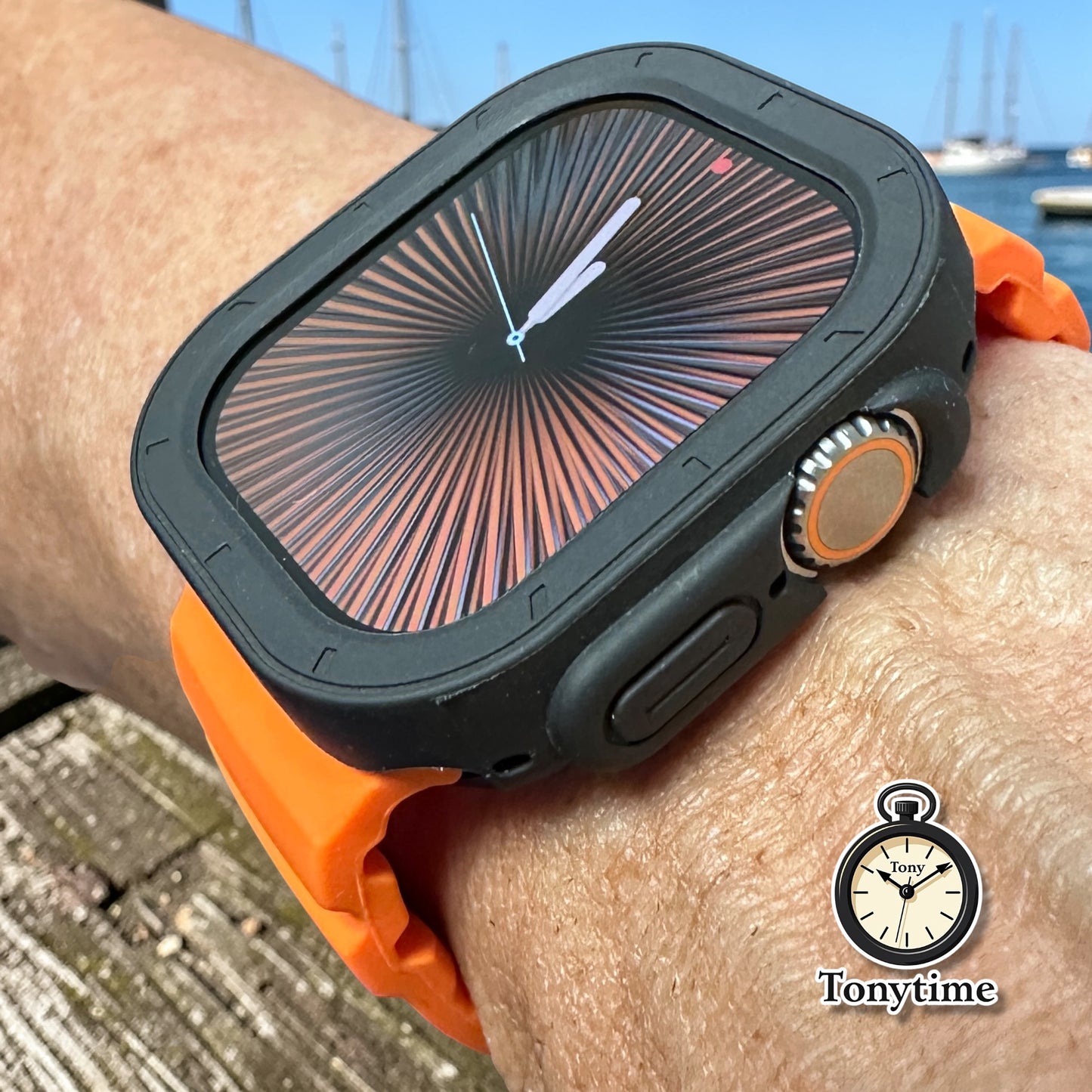 Blaze Tactical Modification Kit Apple Watch Ultra 49mm Orange Rugged Band Black TPU Case