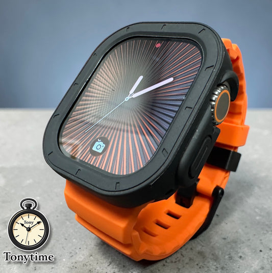 Blaze Tactical Modification Kit Apple Watch Ultra 49mm Orange Rugged Band Black TPU Case