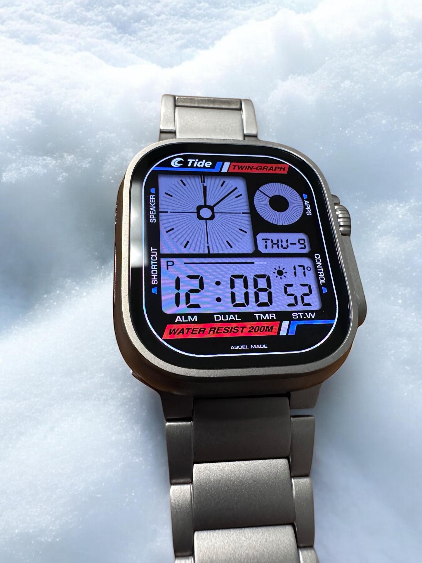 Tide Twin Graph Apple Watch Face - Clockology Digital Smartwatch Design