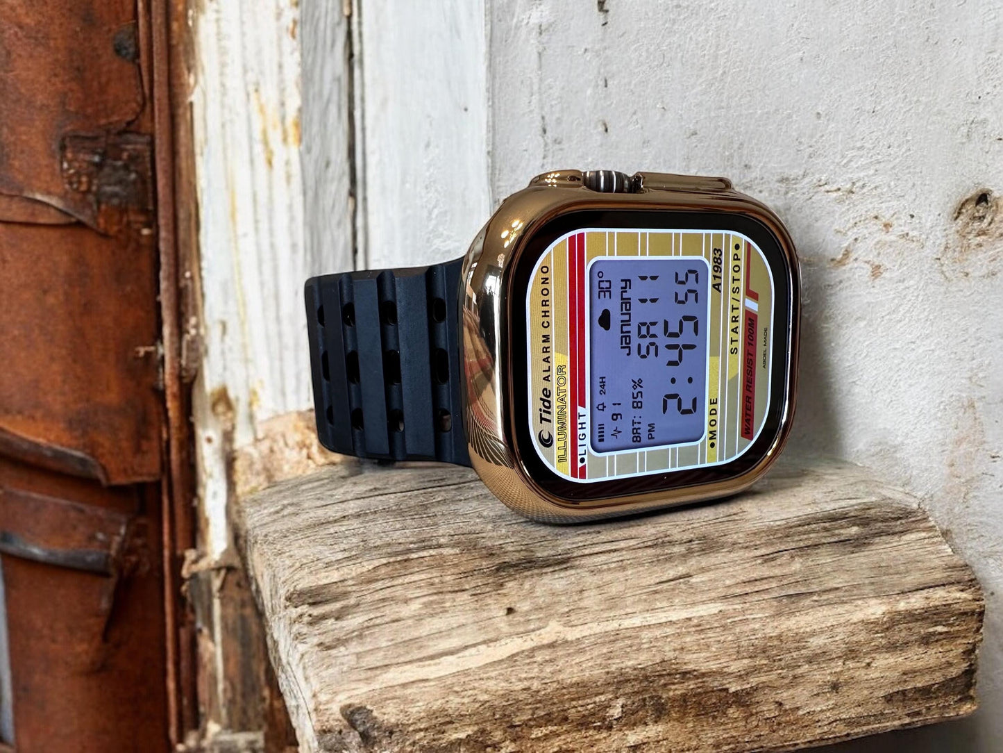 Retro Tide Alarm Chrono Apple Watch Face (Clockology App)
