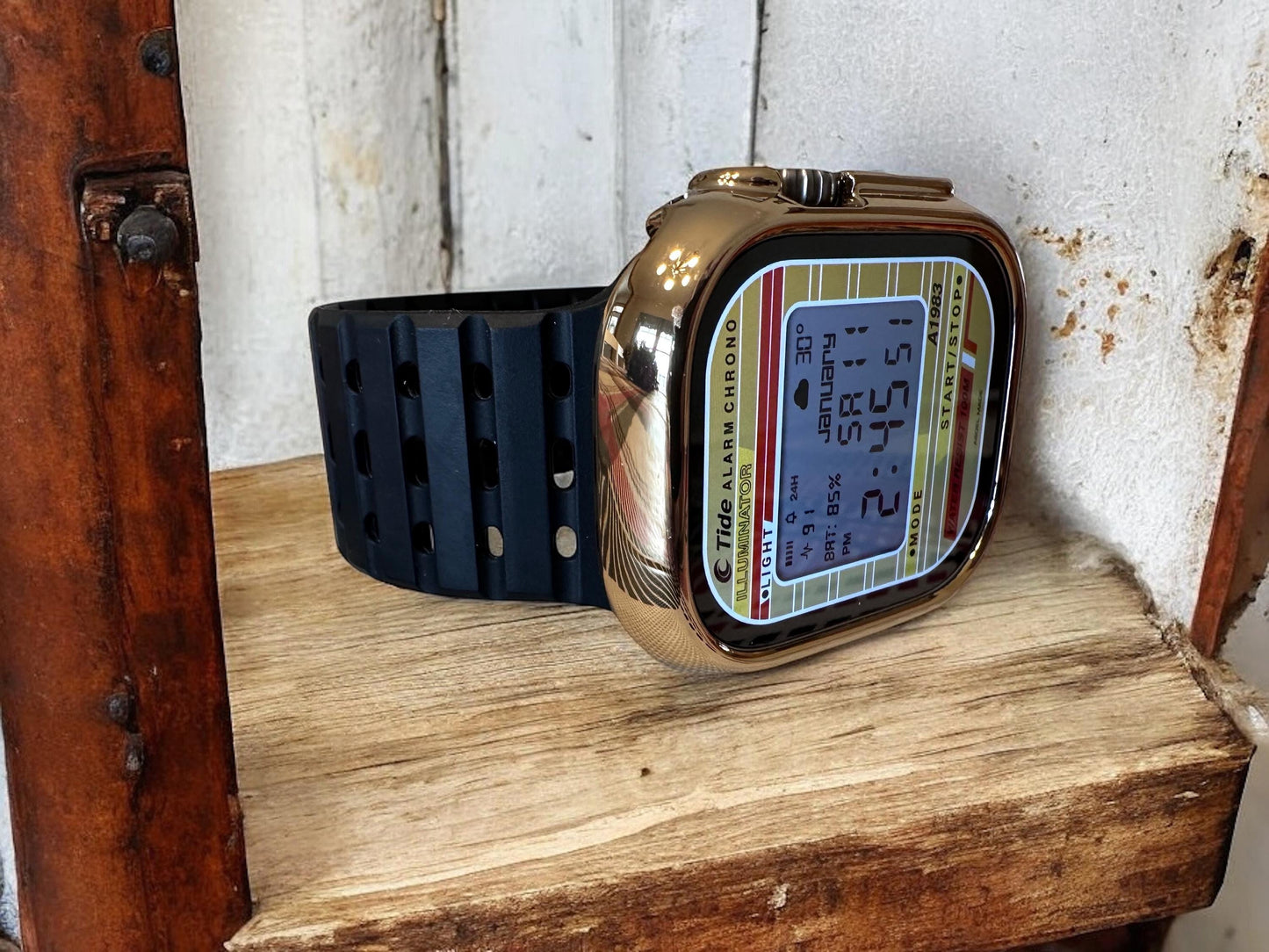 Retro Tide Alarm Chrono Apple Watch Face (Clockology App)