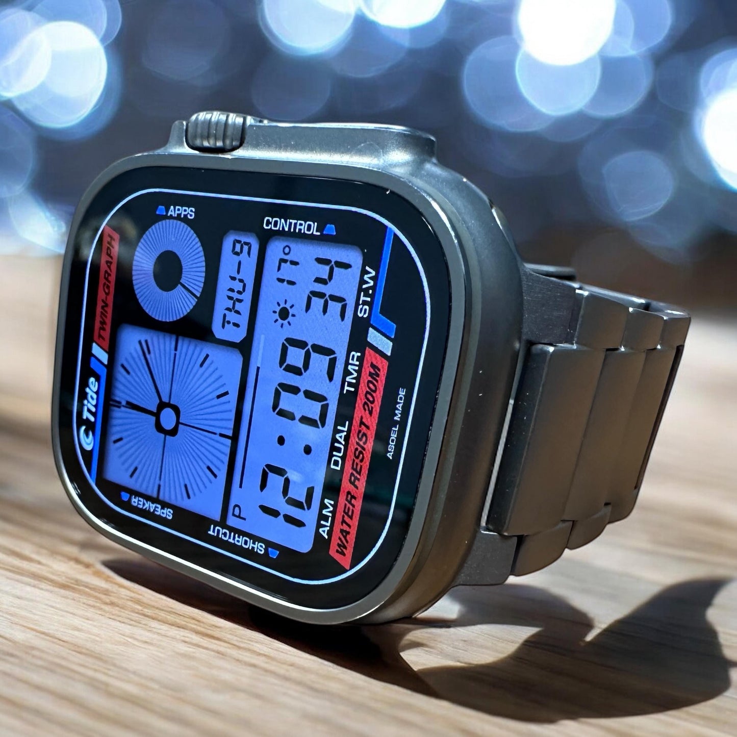 Tide Twin Graph Apple Watch Face - Clockology Digital Smartwatch Design