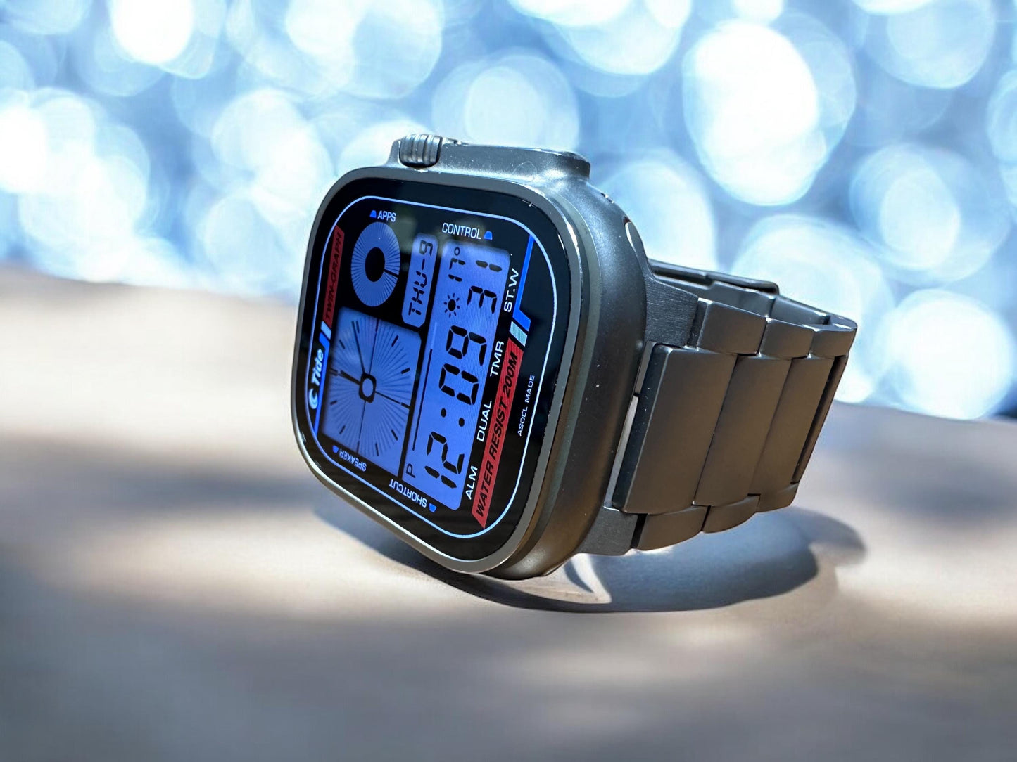 Tide Twin Graph Apple Watch Face - Clockology Digital Smartwatch Design