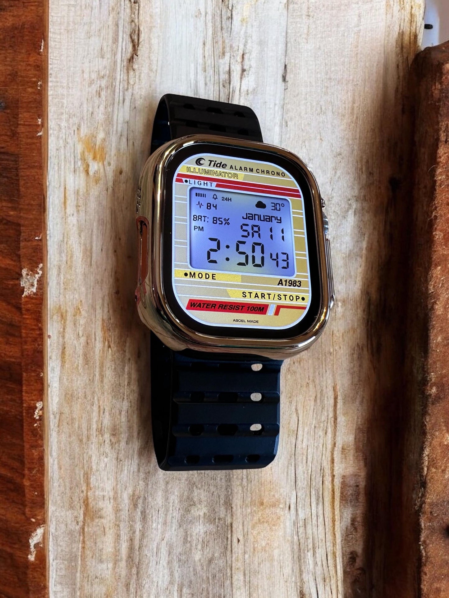 Retro Tide Alarm Chrono Apple Watch Face (Clockology App)