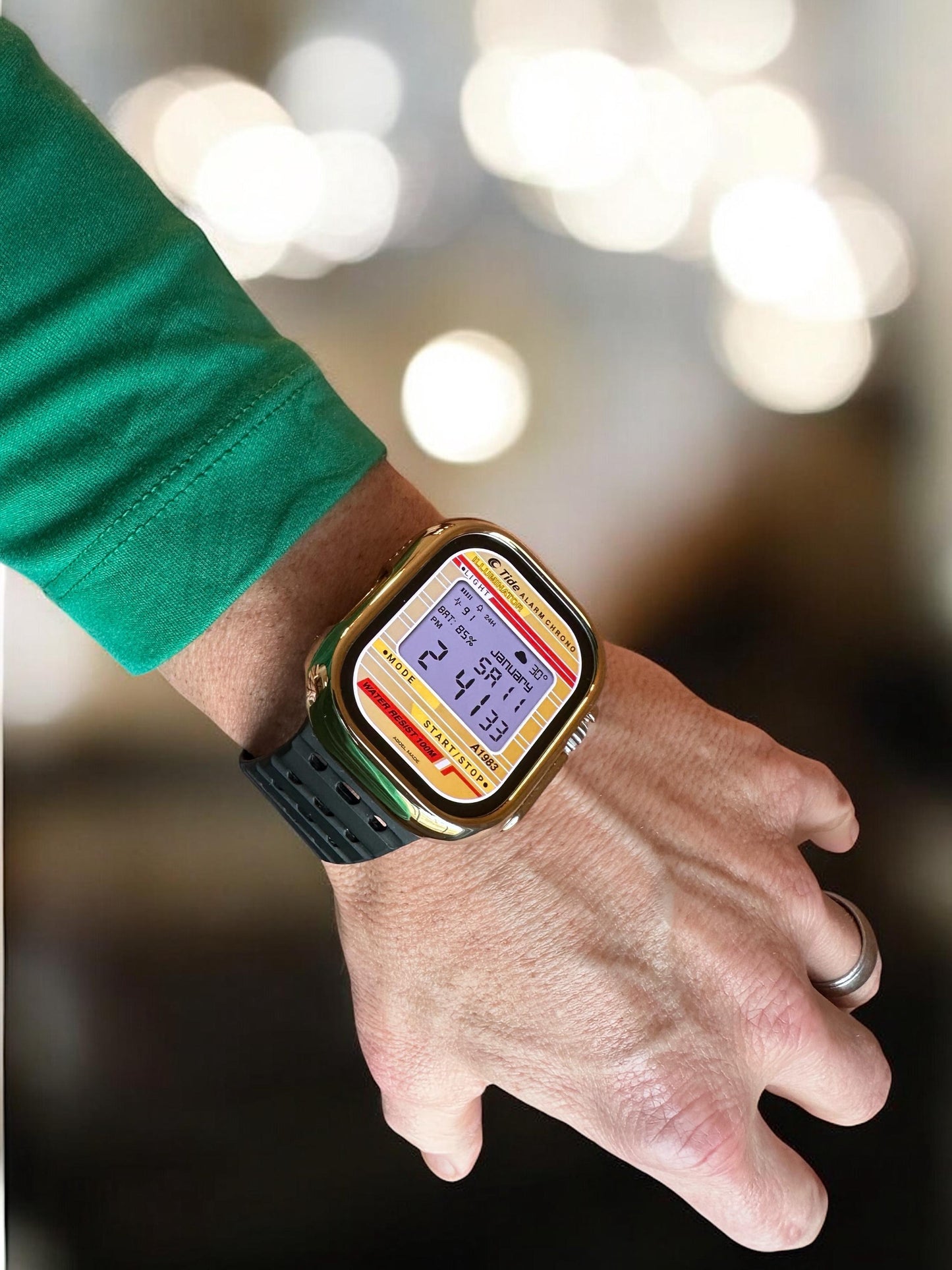 Retro Tide Alarm Chrono Apple Watch Face (Clockology App)