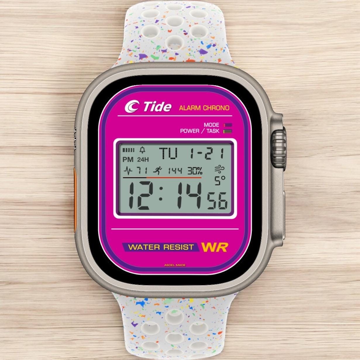 Apple Watch faces Clockology  Premium Apple Watch faces for smartwatch Top-rated watch face designs Tide Digital Watch