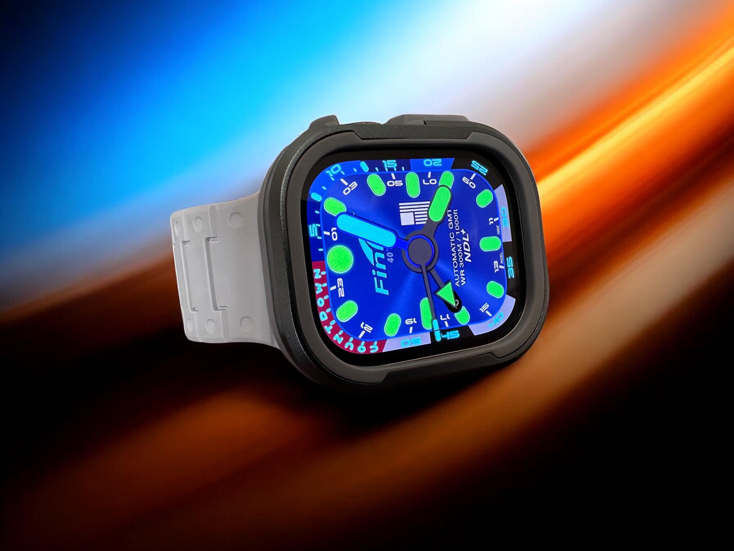 Fin Dive Master Apple Watch Face: Clockology Black Edition (Digital)