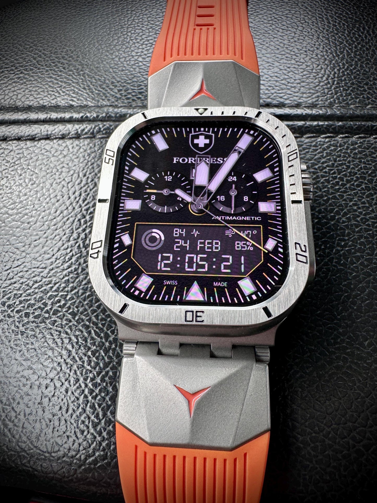 Fortress Military Apple Watch Face: INOX Hybrid Design (Clockology App)